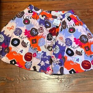 Kate Spade Confections Printed Pleated Skirt Girls Sz. 14 NWT